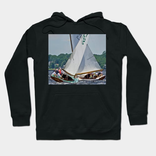 Sailboats on cross tacks Hoodie by fparisi753